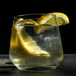 Corn Star lemon cocktail drink recipe made with MOONDANCE Whiskey clear corn spirit